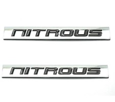 2x Nos Engine Nitrous Car Trunk Rear Metal Emblem Badge Decals Sticker Black