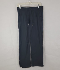 LULULEMON Womens Sz 8 Dance Studio Mid Rise Pants BLACK Full Length READ FLAWS