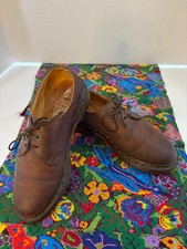 Doc Martens VTG G49 Brown Leather Mens 3 Eyelet Oxford Shoe US9 UK 7 England VGC