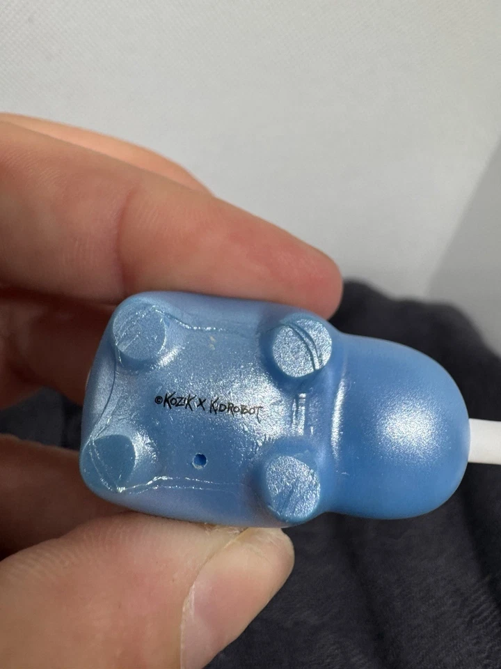 Kidrobot Happy Labbit Shiny Blue Bone 1.3" Vinyl Figure Mini Series Frank Kozik - Image 4 of 4