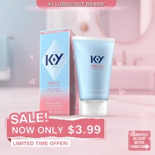 K-Y Jelly Personal Lubricant Water Based Lube for Wetter Sex 4 oz