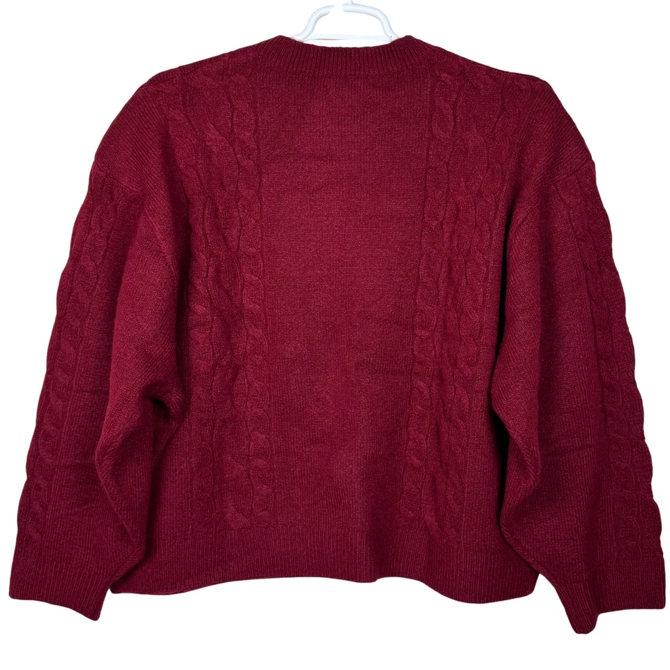 Cárdigan Suéter J Crew Tejido con Cable para Mujer 3X Botones Dorados Relajado Merino Alpaca Foto 2 de 4