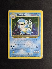 Blastoise 2/102 Base Set DMG Holo Rare Vintage Pokemon Card 1999