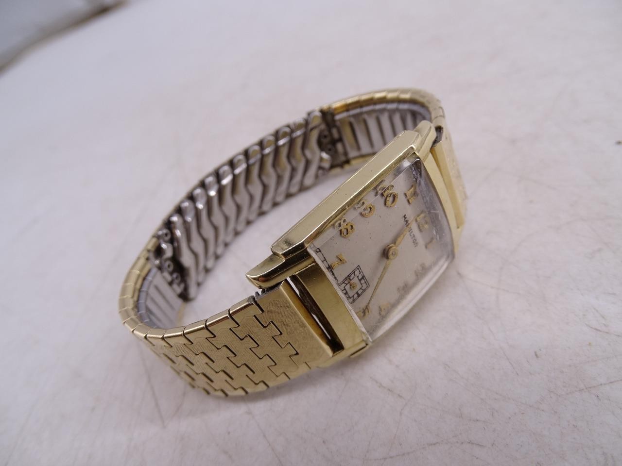 982 14K Retro Gold Old Hamilton Filled Vintage Watch Men's 19 Jewel Wristwatch - vintagewatches.pk