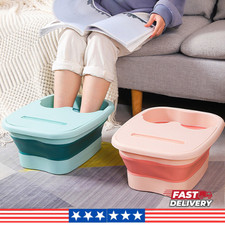 Foldable Foot Bath Bucket Soaking Basin Spa Pedicure Massage Tub