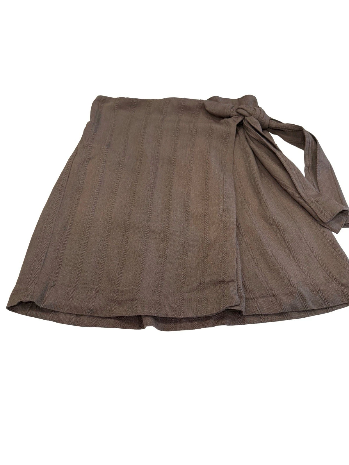Club Monaco Wrap Mini Skirt Olive Green Lined Bow Tie Sz 2 NWT