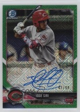2018 Bowman Mega Box Chrome Mojo Refractor Green 47/99 Jose Siri Auto 13iq