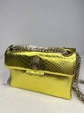 Kurt Geiger Leather Kensington crossbody Bag gold soft lambskin