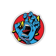 Santa Cruz Hand Dot Skateboard Surf Skate Sticker 3.5" Screaming Hand