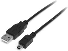 Image of StarTech.com 1m Mini USB 2.0 Cable - 1 Meter A to Mini B - M/M - USB 2.0 A to M