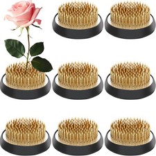 Sliner 8 Pcs 2 Inch Floral Frogs Round Brass Flower Holder Japanese 2 Inch, /