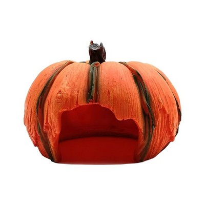 Shelltech Reptile Hideout Resin Aquarium Decoration Pumpkin Color 