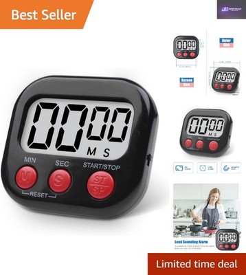 Digitaler Küchentimer mit großem Display und Count Up & Down Funktion - Schwarz