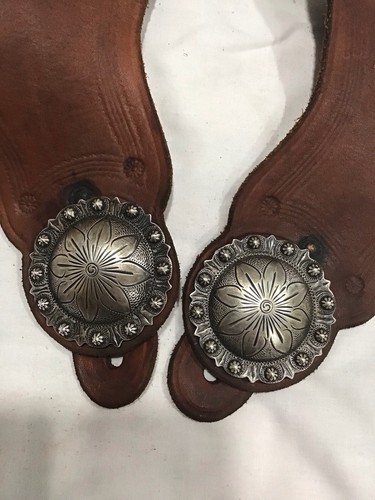 Concho Western Argent Sterling – 2 Pouces – Gravé à Visser – Vintage Mexique