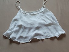 Bershka Damen 2-in-1 Top Weiß Bauchfrei Kurz...