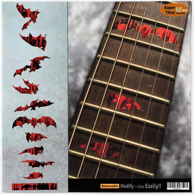 Red Vampire BAT Guitar Fingerboard Inlay Fret Markers Stickers