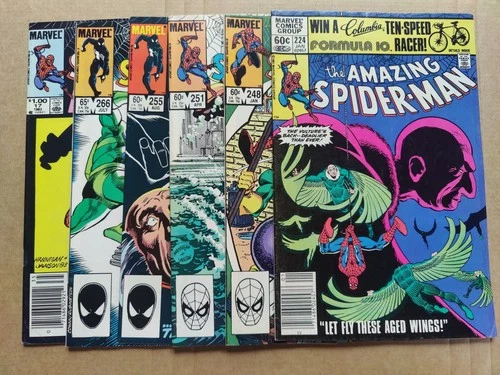 Lot Of 6 Amazing Spider-Man 224 248 251 255 266 Annual 17 FN To VF+ Marvel