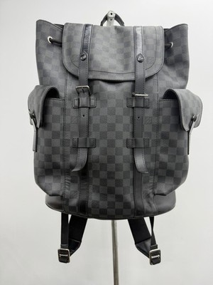 Louis Vuitton Christopher MM Black Damier Graphite Canvas Backpack