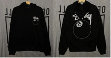 Stussy 8 Ball Men  s Hoodie Black Reprint S-5XL New Tags Streetwear Sweatshirt