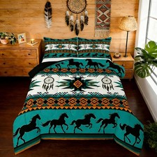 Boho Comforter Set King Size Southwestern Native Aztec Comforter Bohemian Dre...