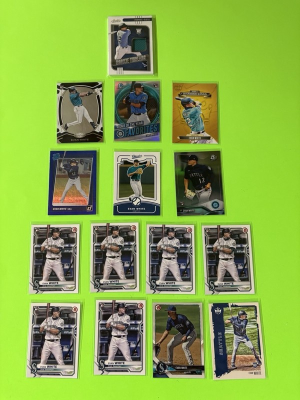Evan White Seattle Mariners Absolute Relic Rookies ROY Favorite Debut 18 Cards