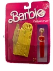 Barbie Fashion Fun Yellow Long Dress Belt 2087-4809 Vintage 1985 NIP Sealed