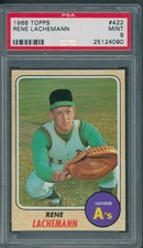 1968 Topps #422 Rene Lachemann PSA MINT 9 *4090