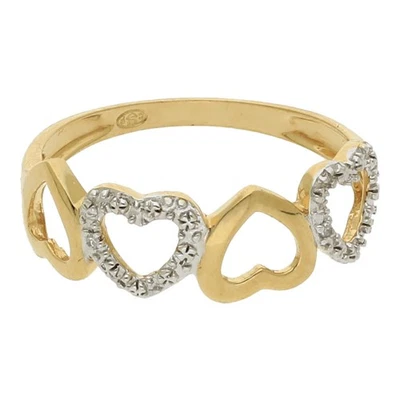 Diamanten Herz Ring 750 18 K Gold Gr 57 Geschenk Liebe Damen R02.8768 - Bild 1 von 2
