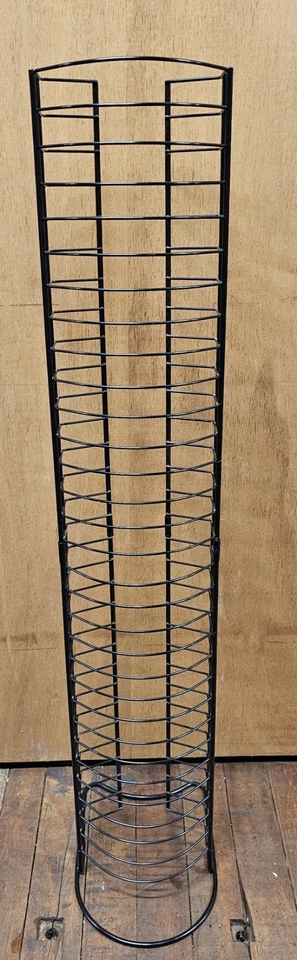 Soporte de torre de almacenamiento de DVD/juegos de 44,5 pulgadas cable de metal negro para 60 juegos Foto 2 de 4