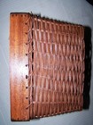 NEW HOME INTERIORS WOODEN WOVEN BASKET 9.25 INCH SQ SIDE HNDLS NWT — photo 6