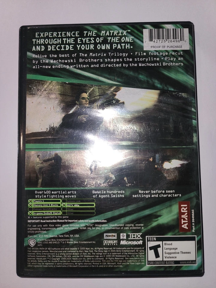 Enter the Matrix (Sony PlayStation 2, 2003) CIB - Image 2 of 3