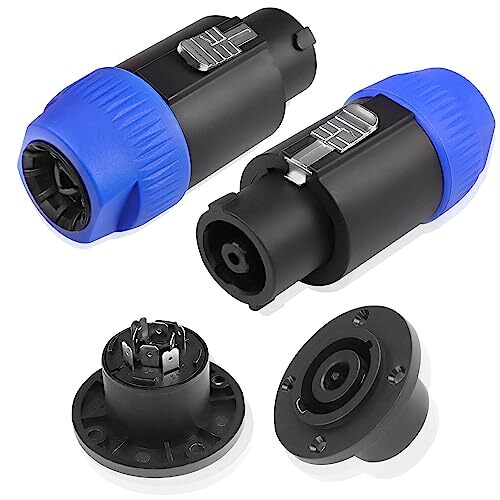 8 Pole Speakon Connector Plug,NL4 Speak-On 8 Pin Male Audio