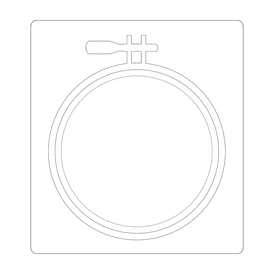 Bigz Stanzschablone Stickrahmen von Eileen Bereich Hull - Bild 2 von 3