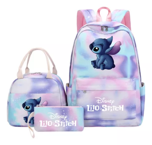 Lilo and Stitch Teenage Student Girls School Bag Three Piece Backpack Set - Picture 24 of 53
