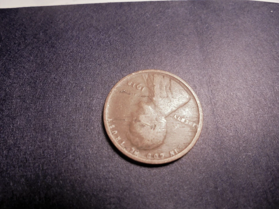 1918 P WHEAT Cent OBV & REV LAMINATION ERROR WITH LITE PEEL #B18P - Image 2 of 4