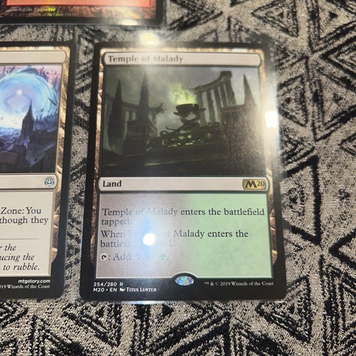 MTG land lot Foil Mountain, Temple Of Malady, Emergence Zone No