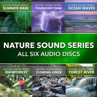Nature Sound Series - Six Audio CDs - Rainforest, Rain, Thunder, River, Forest