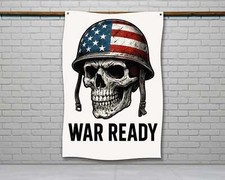 American Skull Flag - Motivational Garage Gym Wall Art Fitness Banner