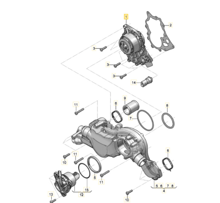 Bentley Bentayga V8 Water Pump - Genuine