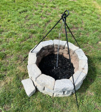 Cast Iron Camping Tripod Pot Outdoor Campfire Cooking Picnic Fire Oven Grill New