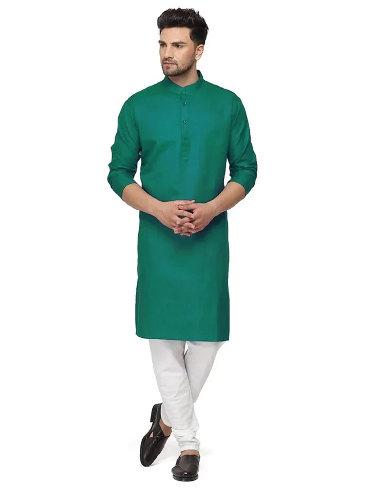 Men Kurta Pajama Pair Kurta Churidar Plain Simple Kurta For