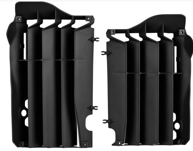 Cache radiateur Polisport noir avec flux d'air optimisé pour CRF250R