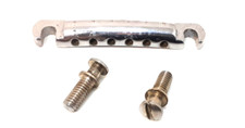Gibson Tail Piece Stop Bar Les Paul Vintage with Mounting Screws Chrome Aluminum