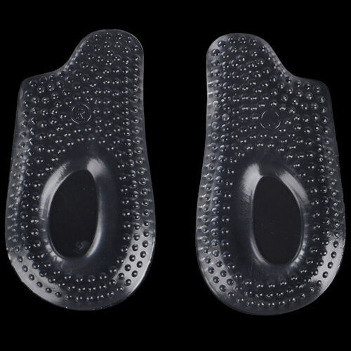1Pair Soft Silicone Gel Insoles Heel Cushion Soles Pain Relief Support Shoe  _cu - Afbeelding 1 van 12