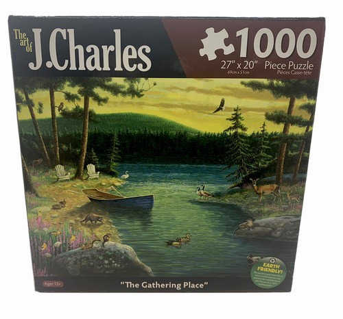 The Gathering Place 1000 Piece Puzzle - J. Charles. Earth Friendly . New Sealed - 第 1/6 張圖片