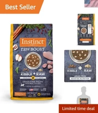 Grain-Free Raw Boost Cat Food with Freeze Dried Chicken for All Breeds, 10 lb