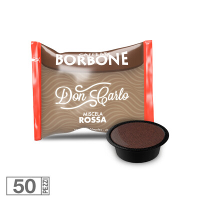 50 Kapseln Caffe' Borbone miscela rossa don carlo Kompatibel lavazza Modo Mio