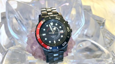 SEIKO Kinetic 腕時計 ブラック Seiko Kinetic Black Ion Black Dial 100m Date Men's Wristwatch | eBay