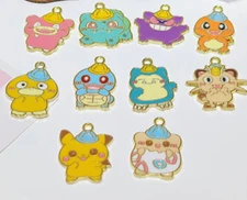 100pcs cartoon Japanese anime mix cute Metal Charm Pendant DIY Jewelry Making