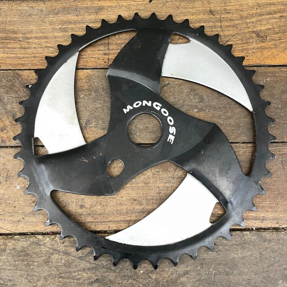 Mongoose BMX Sprocket 44t 44 ChainWheel Steel Old School BMX Pinwheel Spiral - Image 2 of 4